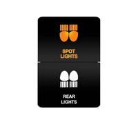 momentary power switch momentary power switch 12V Dual Push Button Switch LED Light Bar Fit For Toyota Orange/White Fit For 4Runner Prado Landcruiser Sizes 32.5mm X 22mm(Light Blue)