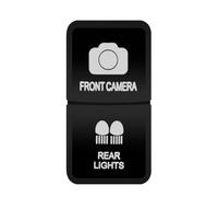 momentary power switch momentary power switch Light Dual Push Button Switch HEATER FAN FRONT REAR DIFF LOCK 12V Car Switc Fit For TOYOTA Landcruiser Prado RAV4 Tacoma(Front camera rear)