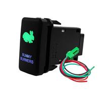 momentary power switch momentary power switch Power Green Blue Button Switch Car LED Light Bar Compressor Aux On Off Fit For Toyota Tacoma FJ Cruiser Highlande Hilux(Bunny Burners)