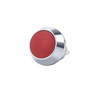 momentary power switch Starter Button 12mm Ball Round Head Metal Push Button Switch Waterproof Reset Self Locking Screw Welding Feet 3A Car Auto Horn Door Bell Swtich(Red Momentary A)