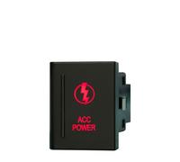 momentary power switch Starter Button 12V 3A Push Button Switch Red Led/ON OFF Spot Rear Reverse Lights Beacon Fit For VW AMAROK Volkswagen OEM Replacement(Acc power-L)