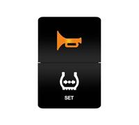 momentary power switch Starter Button 12V Dual Push Button Switch LED Light Bar Fit For Toyota Orange/White Fit For 4Runner Prado Landcruiser Sizes 32.5mm X 22mm(Watermelon red)