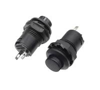 momentary power switch Starter Button 5/20/100PCS DS-428/427 Self-Resetting Push Button Switch Self-Locking 12MM Round Button Switch(Black,Self locking,100PCS)