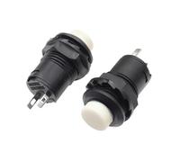 momentary power switch Starter Button 5/20/100PCS DS-428/427 Self-Resetting Push Button Switch Self-Locking 12MM Round Button Switch(Whtie,Self locking,20PCS)