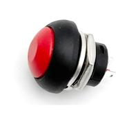 momentary power switch Starter Button 5/20/100PCS PBS-33B 2Pin Mini Switch 12mm 12V 1A Waterproof Momentary Push Button Switch Reset Locking(Red Reset,100PCS)