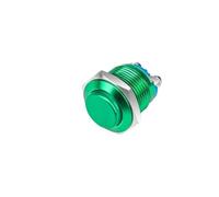 momentary power switch Starter Button 5/20PCS Round Shape 16mm IP67 Metal Push Button Switch Waterproof Self-reset Momentary Switch(Green,100PCS)