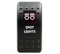 momentary power switch Starter Button Red Led Rocker Switch SPST 5P ON OFF & DPDT 7P ON OFF ON Fit For Car Marine Boat IP66 NARVA Carling ARB Style Auto Parts(Spot Lights)