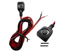 Momentary Push Button Switch 12V 24V Small Momentary Switch, 20 Inch Prewired Surface Mount Momentary Pushbutton Switch with Cover, Double-Sided Tape No Drilling Requried(Inline Latching Switch)