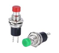 Momentary Push Button Switch 7MM Round Press The Self-Reset Normally Open 1NO Closed 1NC 1/6Pcs(7,6PCS,1NO)