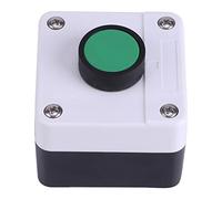 Momentary Push Button Switch Station Box, Weatherproof Green Push Button Switch One Button Control Box for Gate Opener