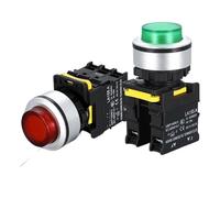 Momentary Self-Locking High Head Push Button Switch Waterproof LA155-A1 | 10A current, 30mm opening, IP65 waterproof, LA155-A1, 1NO/1NC/2NO/2NC, momentary/self-locking(Blanc,1NC-FIXED)
