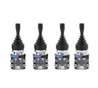 Momentary Switch 1Pcs 30mm Monolever Rocker Cross Switch Joystick Momentary 2/4 Positions 2NO 4NO Self-reset Self-locking HKA1(2 Way Self Lock)