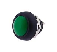 Momentary Switch PBS 33B Push Button Round Head ON OFF 2 Pin 12mm Power Reset Non-locking 5/10Pcs(Green,5PCS)