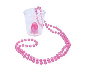 momentissimo Willy Shot Glass with Purple Pearl Necklace