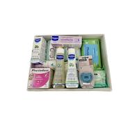 MomentosGourmet - Special Newborn Baby Layette | Includes Gel, Shampoo, Creams, Soap, Moisturizer and More | Suavinex Pacifier 0-6 Months | 10 Diapers Size 2