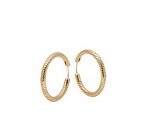 Pandora Moments Snake chain pattern 14k gold-plated hoop earrings