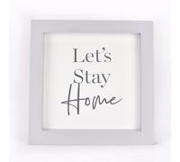 Moments Wall Plaque - Let's Stay Home 22cm