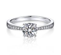 MomentWish Engagement Rings Moissanite Ring Promise Ring for Women