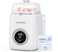 MOMFANN 19 Min Bottle Washer, Quick Wash, Sterilizer and Dryer - All-in-One Cleaner, Bottles, Pump Parts and Baby Accessories, Ideal Gift for New Parents, Grey