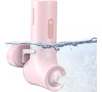 MOMFANN Bath Jet Spa, Cordless Portable Bathtub Accessories with 3-Level Adjustable Speed, Bubble Maker/Bath Jet Mode, Bathtub Jets for Home Spa, Relaxing (Light Pink)