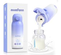 MOMFANN Portable Bottle Warmer for Travel, Dual Heating Modes Baby Milk Warmer On The Go for Breastmilk, Water and Formula, Precise Temperature Control with 5 Levels, Long-Lasting Battery (Purple)