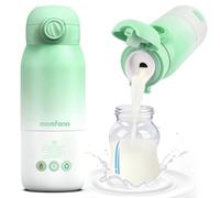 MOMFANN Portable Bottle Warmer for Travel, Dual Heating Modes for Breastmilk & Water, Portable Bottle Milk Warmer with Fast Heating & Long Battery Life, 10 Ounces Large Capacity (Green)