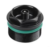 Momfin Bike Fork Valve Nut Aluminum Alloy Thread 283/303/323x10mm For RockShox for Air Fork Top Cap Assembly Black Replacement Part For Cycling Maintenance(30.3x1.0MM A)