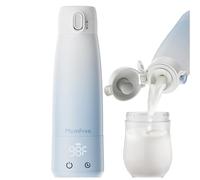 Momfree Portable Milk Warmer for Baby, 12 Ounces Travel Breastmilk Warmer, Fast Heating for Breast Milk & Water, 5 Level NTC Accurate Temperature Control Bottle Warmer with Timer Reservation, 9000mAh