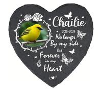 MOMGEGE Pet Memorial Stone for Dogs Cats and All Beloved Animals, Custom Pet Gravestone Tombstone Plaque, Sympathy Keepsake for Pet Loss