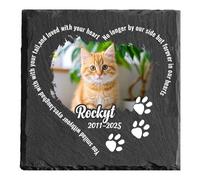 MOMGEGE Pet Memorial Stone for Dogs Cats and All Beloved Animals, Custom Pet Gravestone Tombstone Plaque, Sympathy Keepsake for Pet Loss