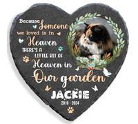 MOMGEGE Pet Memorial Stone for Dogs Cats and All Beloved Animals, Custom Pet Gravestone Tombstone Plaque, Sympathy Keepsake for Pet Loss