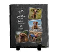 MOMGEGE Pet Memorial Stone for Dogs Cats and All Beloved Animals, Custom Pet Gravestone Tombstone Plaque, Sympathy Keepsake for Pet Loss