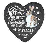 MOMGEGE Pet Memorial Stone for Dogs Cats and All Beloved Animals, Custom Pet Gravestone Tombstone Plaque, Sympathy Keepsake for Pet Loss