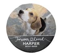 MOMGEGE Pet Memorial Stone for Dogs Cats and All Beloved Animals, Custom Pet Gravestone Tombstone Plaque, Sympathy Keepsake for Pet Loss