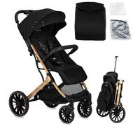 MoMi Estelle Dakar from 6 Months (up to 22 kg), Folding Pushchair with 5-Point Harness, Shopping Basket, Telescopic Rod, Standing Folded