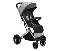 MoMi Estelle Light Plus Pushchair from 6 Months (up to 22 kg), Folding Pushchair with 5-Point Safety Belt, Shopping Basket and Opening Function, Telescopic Handle for Towing