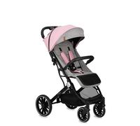 MoMi Estelle Plus Light Pushchair from 6 Months (up to 22 kg), Folding Buggy with 5-Point Safety Belt, Shopping Basket and Reclining Function, Telescopic Bar for Pulling, Stands After Folding
