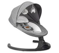 MOMI LAMI Electric Baby Rocker | Rocking Function | Aluminium and Steel | 5-Point Safety Belts | 5-Level Rocker Setting | Bluetooth | Melodies and Swings | Dark Grey