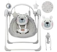 "MOMI LISS, Rocker with Automatic Swinging Function, Designed for Children up to 9kg, Rocking at 5 speeds, The Ability to Adjust The Working time, Power Supply or Batteries" (Pink)