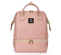 MOMIGO Breast Pump Backpack - Double Layer for Mother Outdoor Working Bag, Large, Pink, Classic