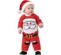 Momkonzz My First Christmas Outfit Baby Boy for Toddler Santa Claus Sweatshirt + Pants Funny Graphic Newborn Xmas Set 6M-3Y (Red 2-3T)