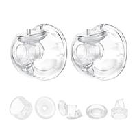 Momlacto Milk Collector Cup Compatible with Momcozy S12 Pro/S9 Pro Breast Pump, 2Set Replacement Pump Parts with Collector, Duckbill Valve, Flange, Diaphragm, Linker, Not for S12/S9 (24mm)