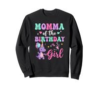 Momma Of The Birthday For Girl Dinosaur T-Rex Party Family Sweatshirt