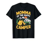 Momma of The Happy Camper, Outdoor Camping Mother and Camper T-Shirt