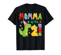Momma of The Two Rex 2Nd Birthday Boy Dinosaur T-Rex T-Shirt