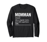 Momman Superhero Skills Definition Tee for Moms Long Sleeve T-Shirt