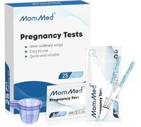 MOMMED Pregnancy Tests(25 MIU/ml), 25 X Pregnancy Test Strips with 25 X Urine Cups, HCG Test Strips Over 99% Accuracy, Individually Packed, Result as Fast as 5 Minutes