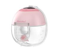 MomMed S33 Wearable Breast Pump, Ultra-Quiet in-Bra Pump for Work & Night, One-Tap Pause, Night Light, Leakproof, 4 Modes 9 Levels, 17/19/21mm Inserts (Pink, 1 Pack)