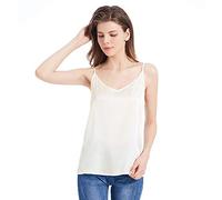Mommesilk 100% Silk Cami Vest Top for Women Pure Mulberry Silk Camisole T-Shirt Blouse Plain Strappy Swing Ladies Silk Vest Top Sleeveless