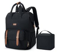 mommore Breast Pump Backpack for Spectra S1,S2 Medela Diaper Bag Backpack for Working Moms with 15.6 inch Laptop Sleeve, Black, 17.3 x 12.3 x 7.1 inches, Daypack Backpacks